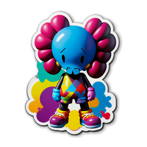 Sumabog na Kulay at Sining: Sulyap sa Iconic na Kaws Companion Sticker!