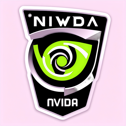 Návrh samolepky s logem NVIDIA v moderním stylu