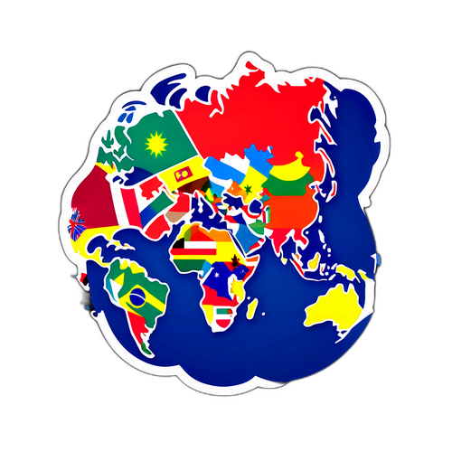 Mapa estilizado dos países do BRICS