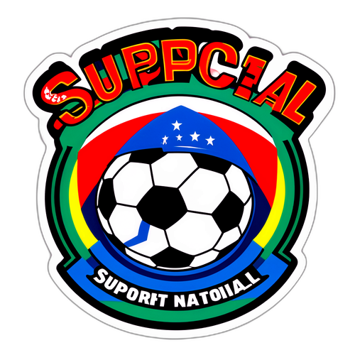 Autocolant cu minge de fotbal și echipamentul CD Nacional