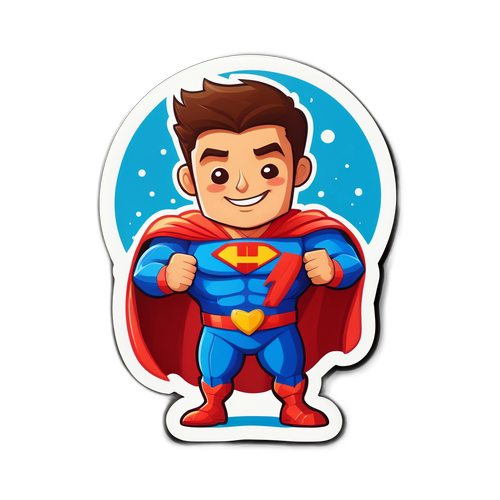 Super-herói simpático ajudando pessoas