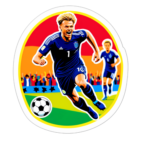 Rasmus Løberg med fotballglede