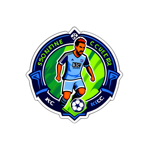 Stiker Bertema Sepak Bola Sporting KC vs. Sounders