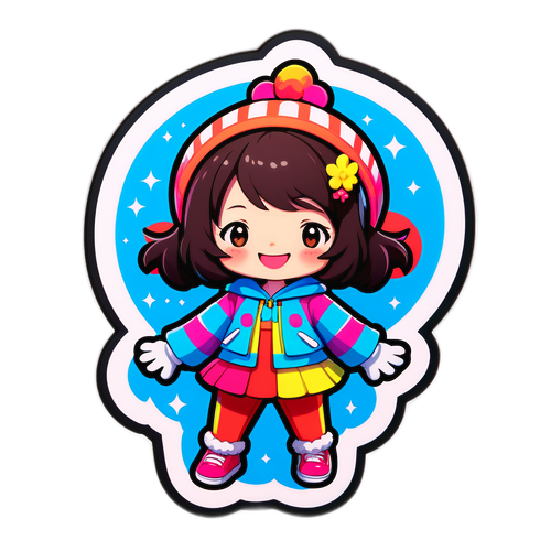 カラフルな服を着たキャラクターのデザイン