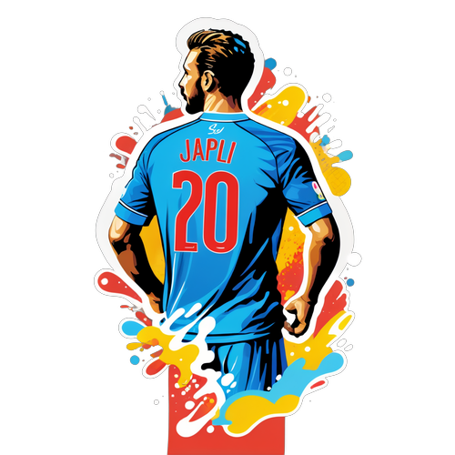 Sticker áo đấu Napoli với họa tiết màu sắc