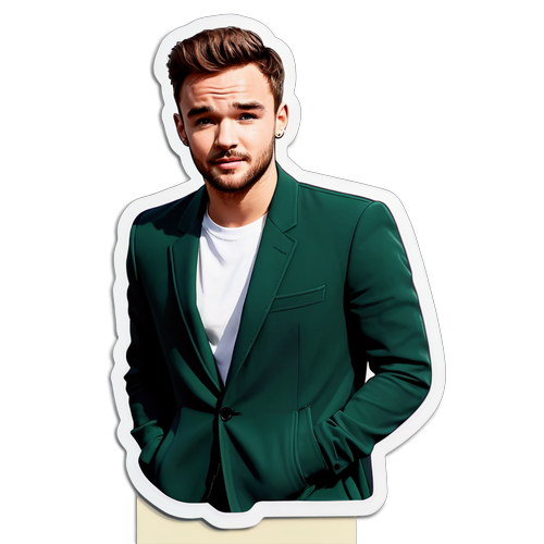 Design an elegant sticker featuring Liam Payne's signature with a background of soft pastels.