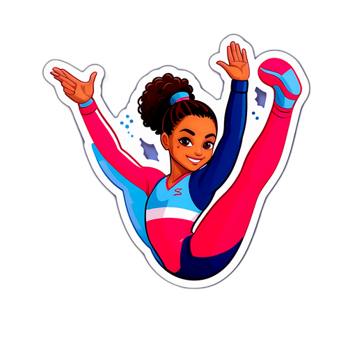 Sticker em homenagem à ex-ginasta Lais Souza