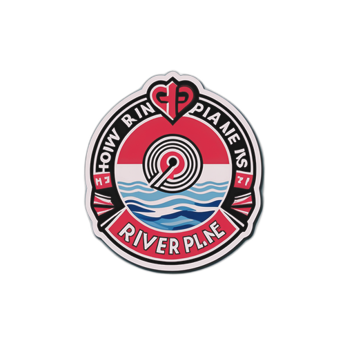 Diseño de sticker con el logo de River Plate