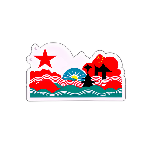 多元文化交流贴纸