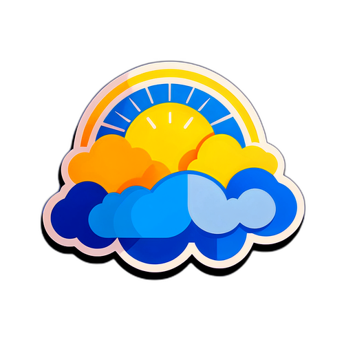 Elegantes Wetter-Symbol für morgen