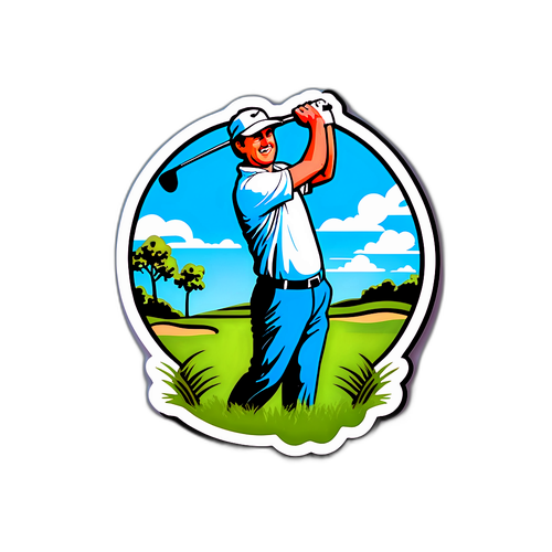 Retro Johnny Miller Golf Sticker