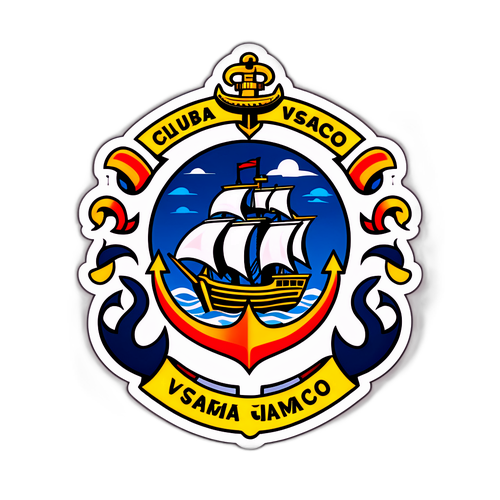 Emblema do Clube de Regatas Vasco da Gama com elementos navais