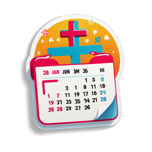 Calendario Festivo con Cruz