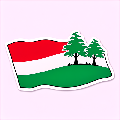 Ilustración estilizada de la bandera de Cuneo y la escena de Libarona