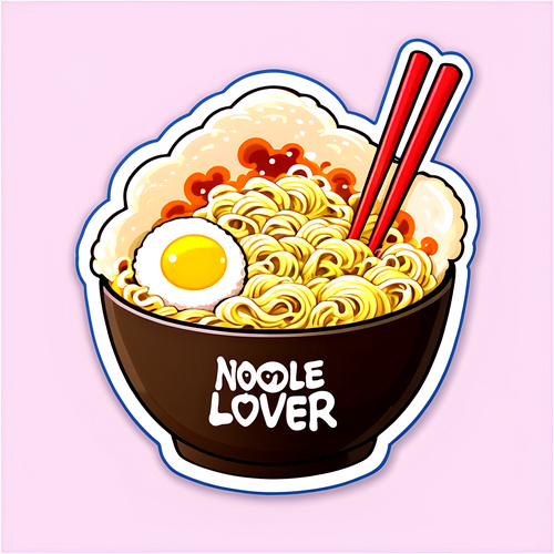 Noodle Lover Ramen Bowl Sticker