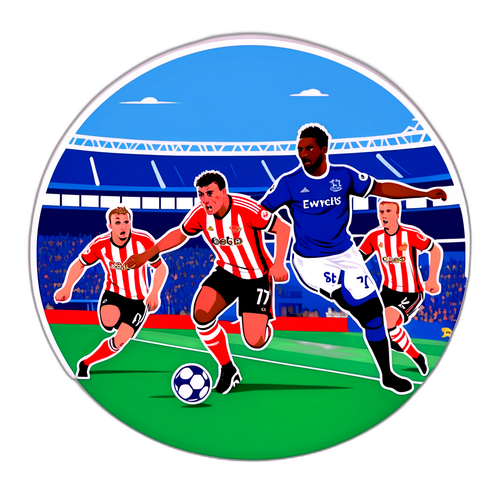 A Sunderland–Everton mérkőzés illusztrációja