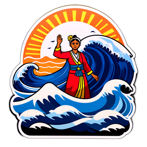 Sticker Maritim Dramatis: Ketahanan Manusia di Tengah Ombak