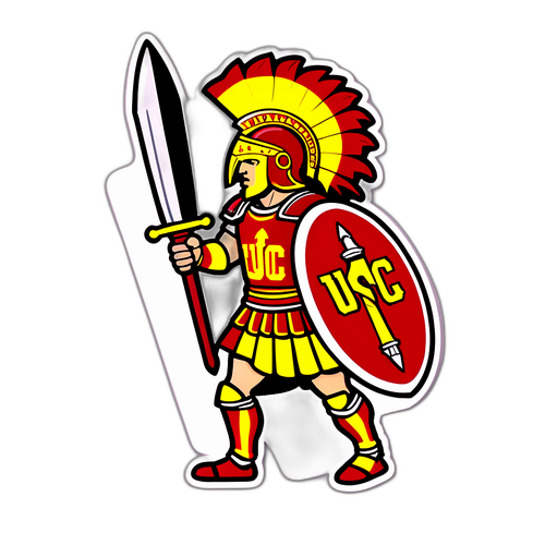 USC Trojan Warrior Emblem Sticker