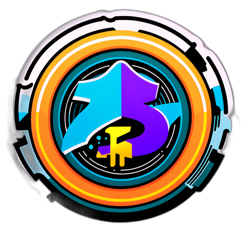 Bitcoin-Kurs Sticker mit Diagramm und Logo