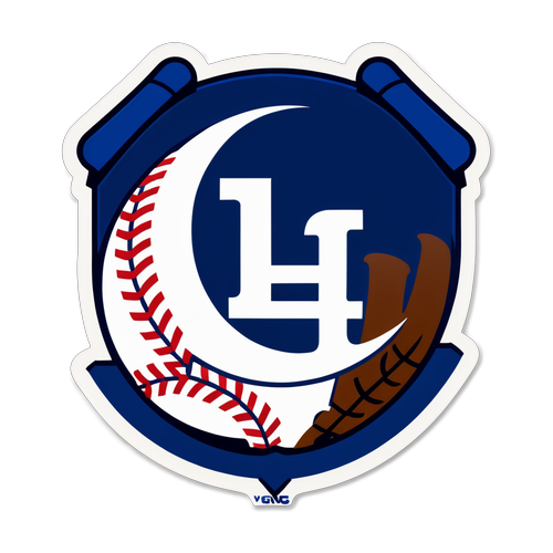 Sticker ng Baseball na May Logo ng Guardians at Dodgers