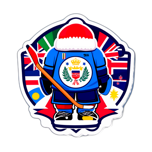 Vánoční samolepka pro Mistrovství světa v ledním hokeji