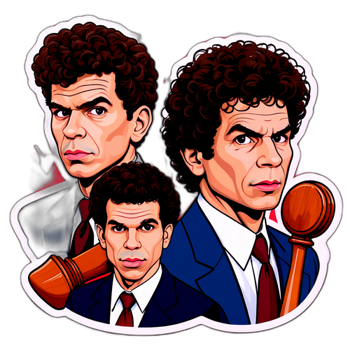 Cartoonish Menendez Brothers Sticker