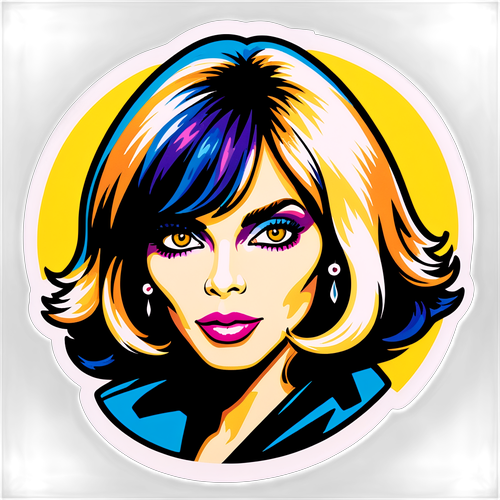 Stickers Colorati con Stile: La Magia di Amanda Lear in Ogni Tratto!