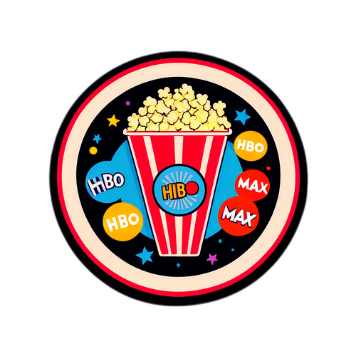 מדבקת HBO Max בסגנון רטרו