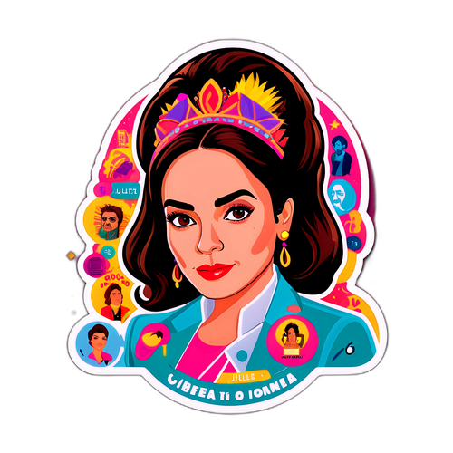 Sticker de Julieta Ortega con cita famosa