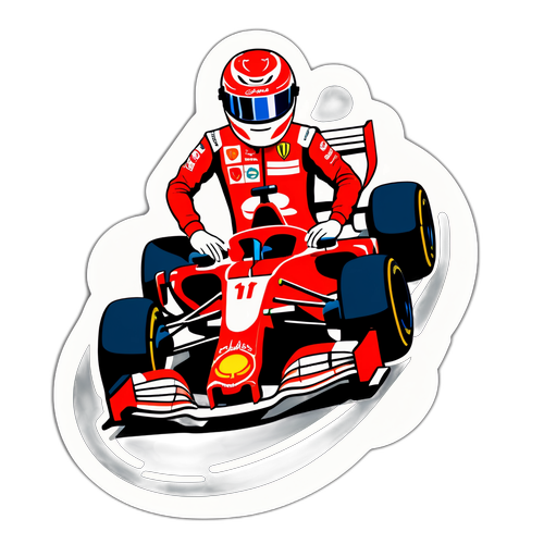 Ein dynamisches Design von Charles Leclerc in einem Formel 1 Auto