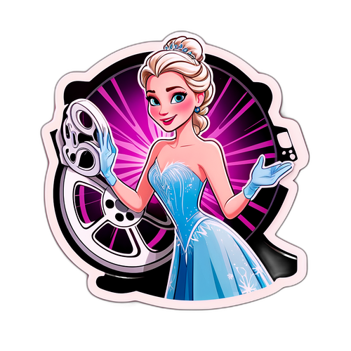 Glimlacherende Elsa Zylberstein Sticker