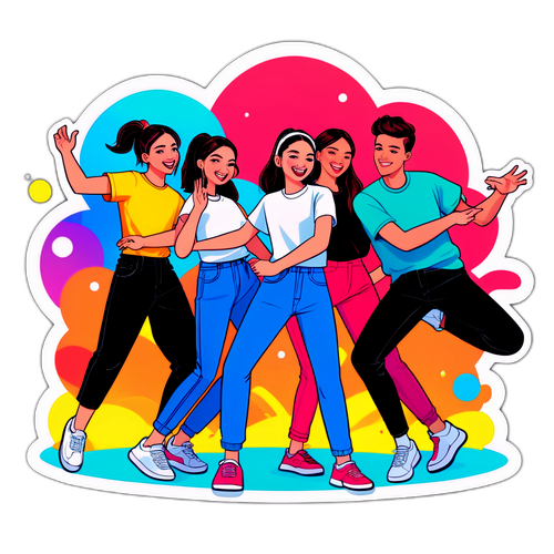 Animated TikTok Group Dance Party