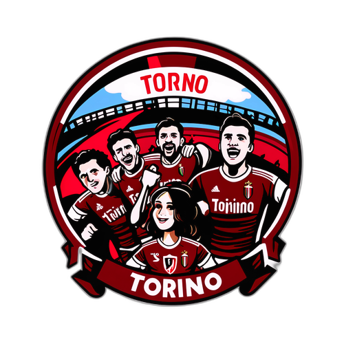 Ilustrație captivantă a atmosferei meciului Torino - Milan