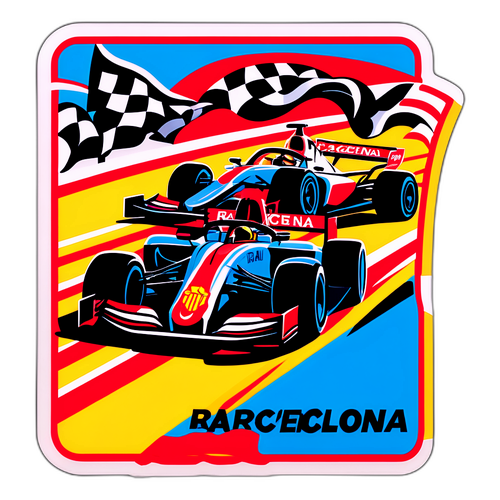 Návrh nálepky pro závodní akci – Barcelona