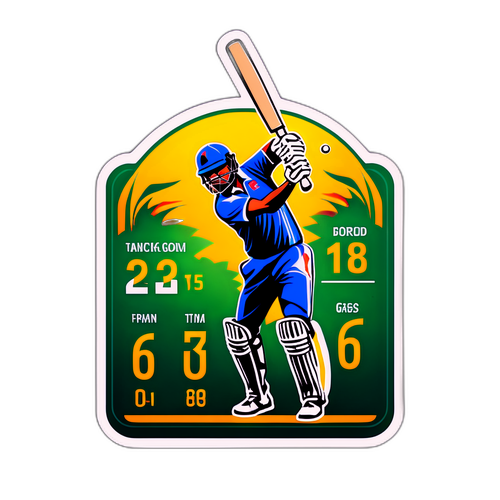 एक अनोखा क्रिकेट स्टिकर: हाई-स्टेक मैच