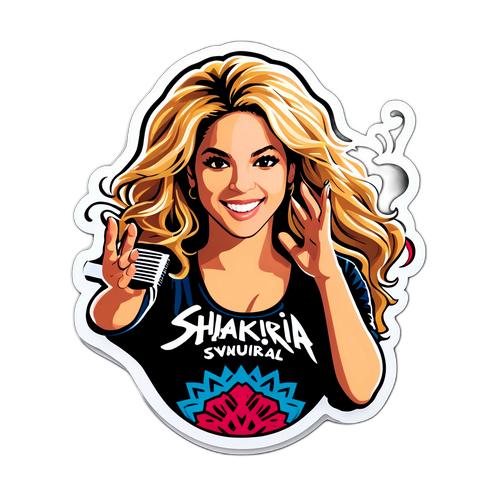 Samolepka se motivem Shakiry