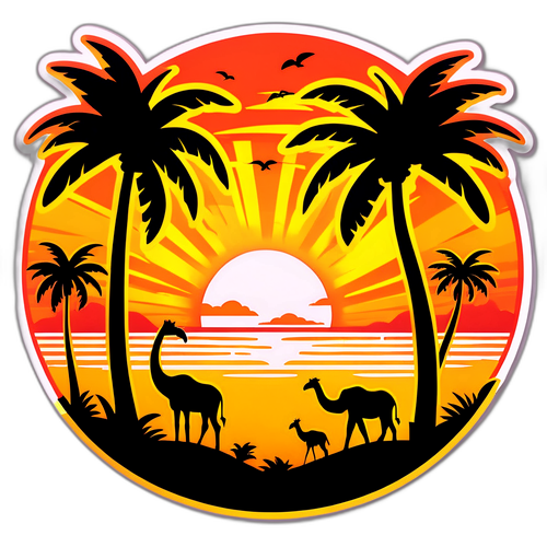 Zachód słońca nad Nigerią