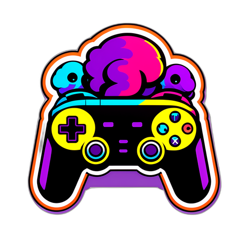 Ilustrație modernă a logo-ului Twitch integrat cu elemente de gaming