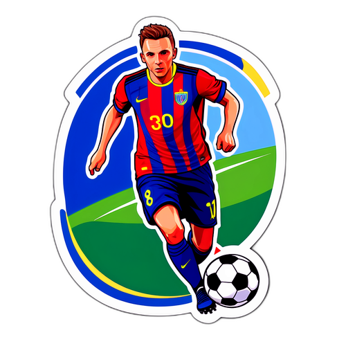 Stickers z Piotrem Binterem w stylu piłkarskim