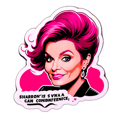 Farverig klistermærke af Sharon Osbourne