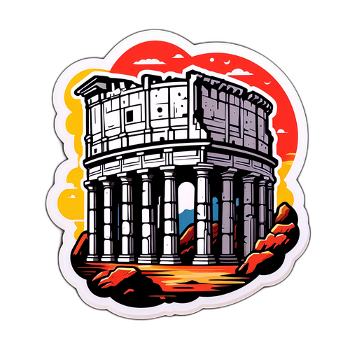 Sticker Decorativo delle Rovine Antiche di Roma