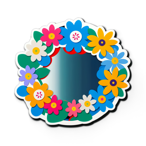 Dori Across a Circle with Flowers