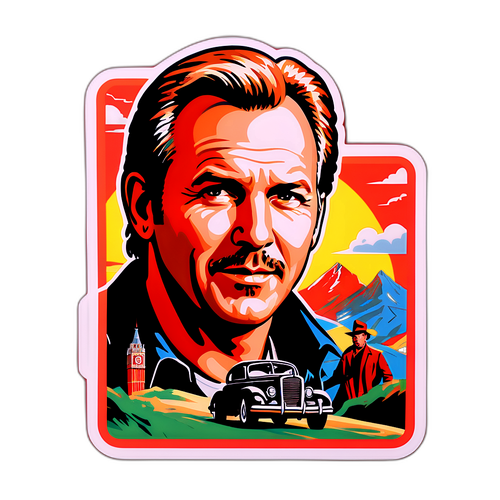 Sticker van Kevin Costner met iconische filmscènes