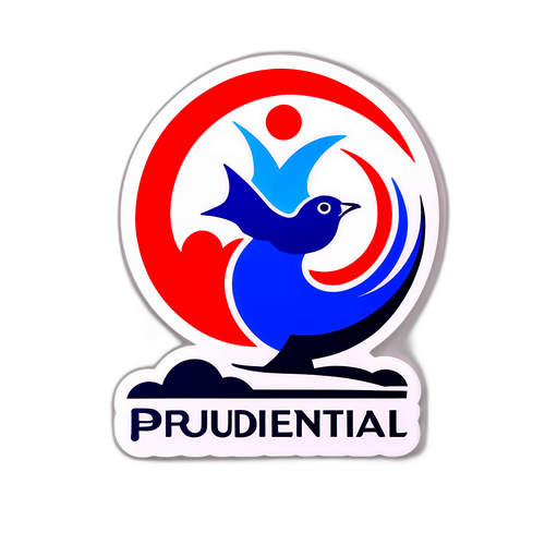 プルデンシャルロゴのユニークなグラフィックデザインステッカー