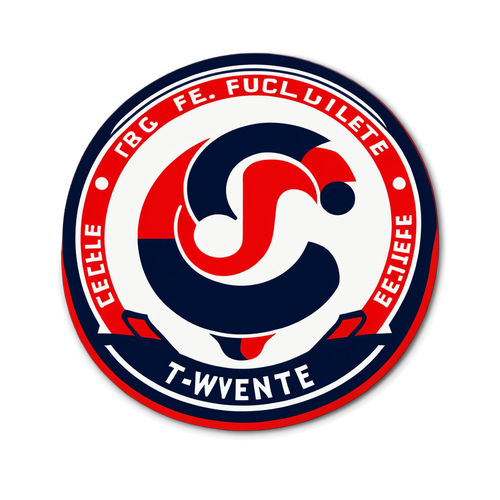 Sticker met het logo van FC Twente