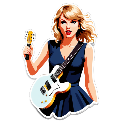 Taylor Swift: De Must-Have Sticker Voor Elke Muziekfan Met Haar Iconische Krullen!