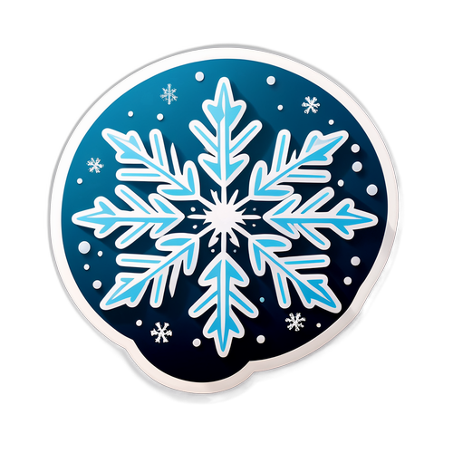 สติ๊กเกอร์รูปเกล็ดหิมะ