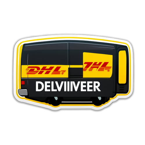 Sticker z symbolem DHL