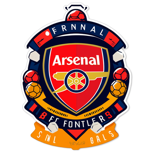 Sticker de Arsenal con el escudo del equipo y la frase 'Gunners Forever'