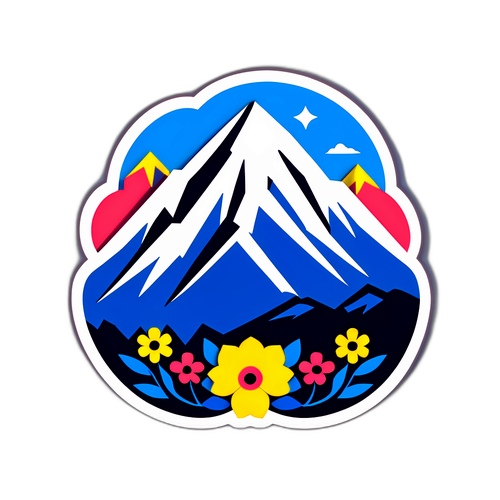 Sticker Minimalista dei Simboli del Kosovo